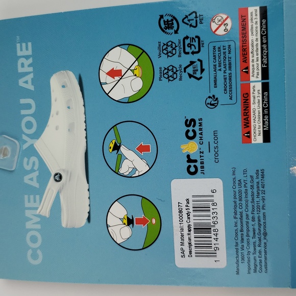 Crocs NWT Bundle (2) Jibbits Happy Candy 5 pack & Breakfast 5 pack 10 To… - Picture 6 of 8